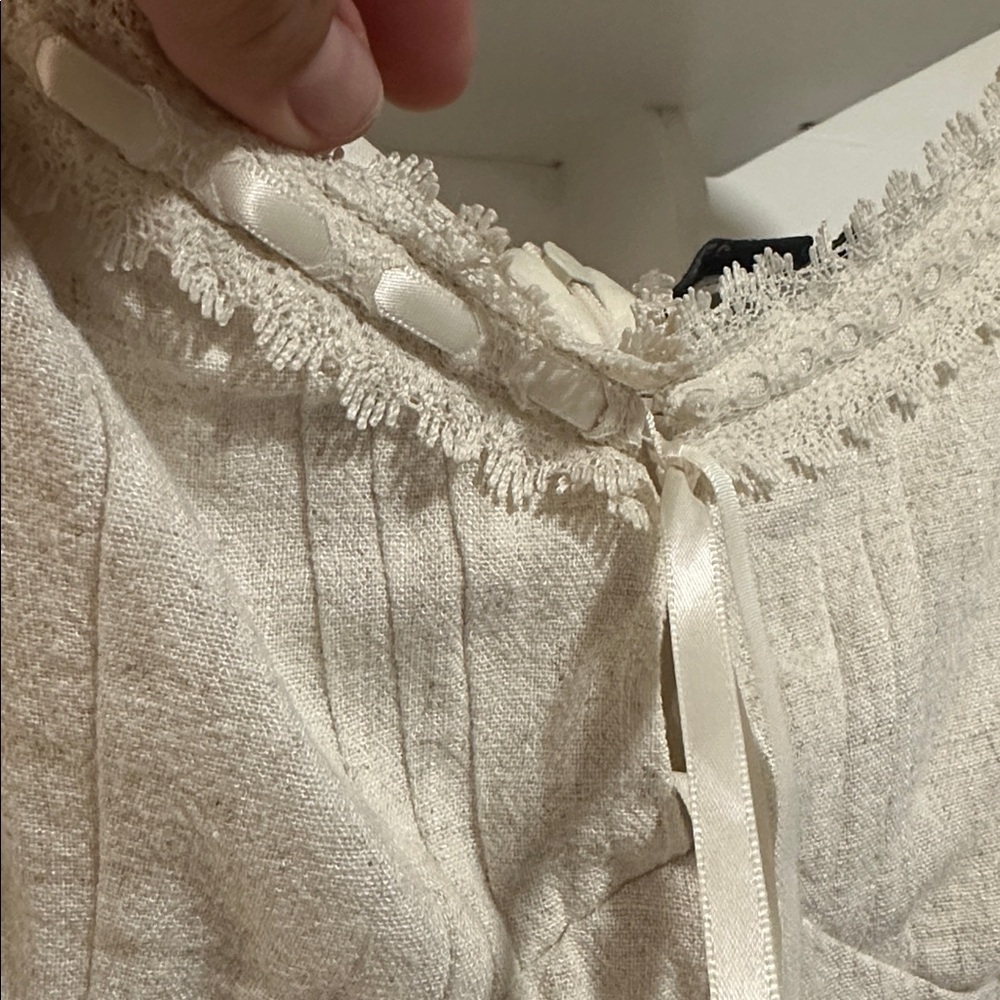 PacSun Ivory Ruffle Trim Mini Dress - Picture 7 of 7